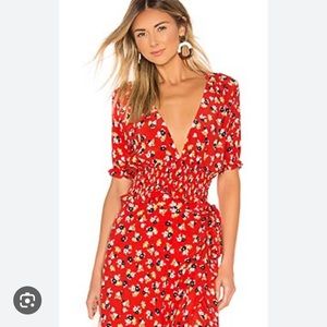 NWOT Faithful the Brand Red Floral Skirt & Top Set in Jasmine Prin…